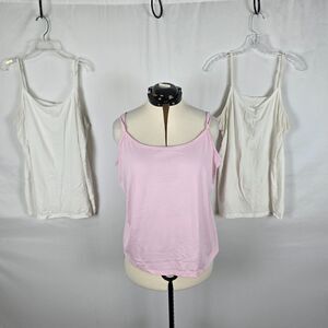 Torrid Camisoles Women's 3X Estimate 2 White & 1 Pink Bundle Adjustable Straps
